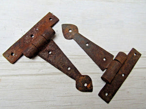 Pair Of 4inch Spear Cabinet Hinge Rust.