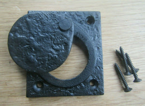 Square Cylinder Lock Cover Black Antique.