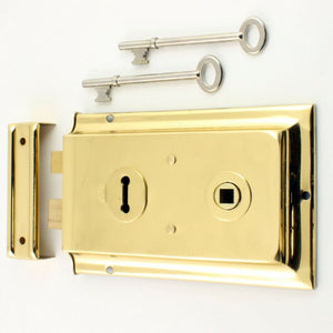 Steel 6inch Rim lock Brass.
