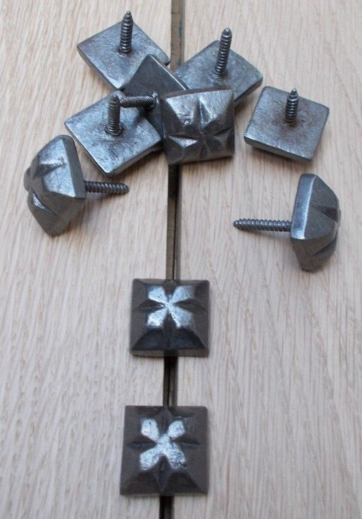 Pack of 10 Door Studs Ornate Decorative Antique Iron.
