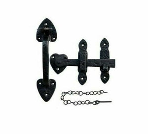 Suffolk Latch 7inch Arrow Head Black Antique.