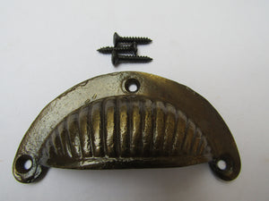 Sunrise Cup Pull Handle Antique Brass.