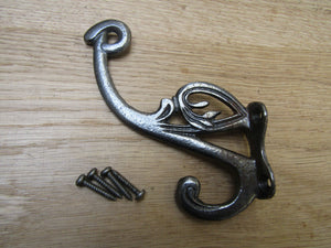 Swan P Coat Hook Antique Iron.