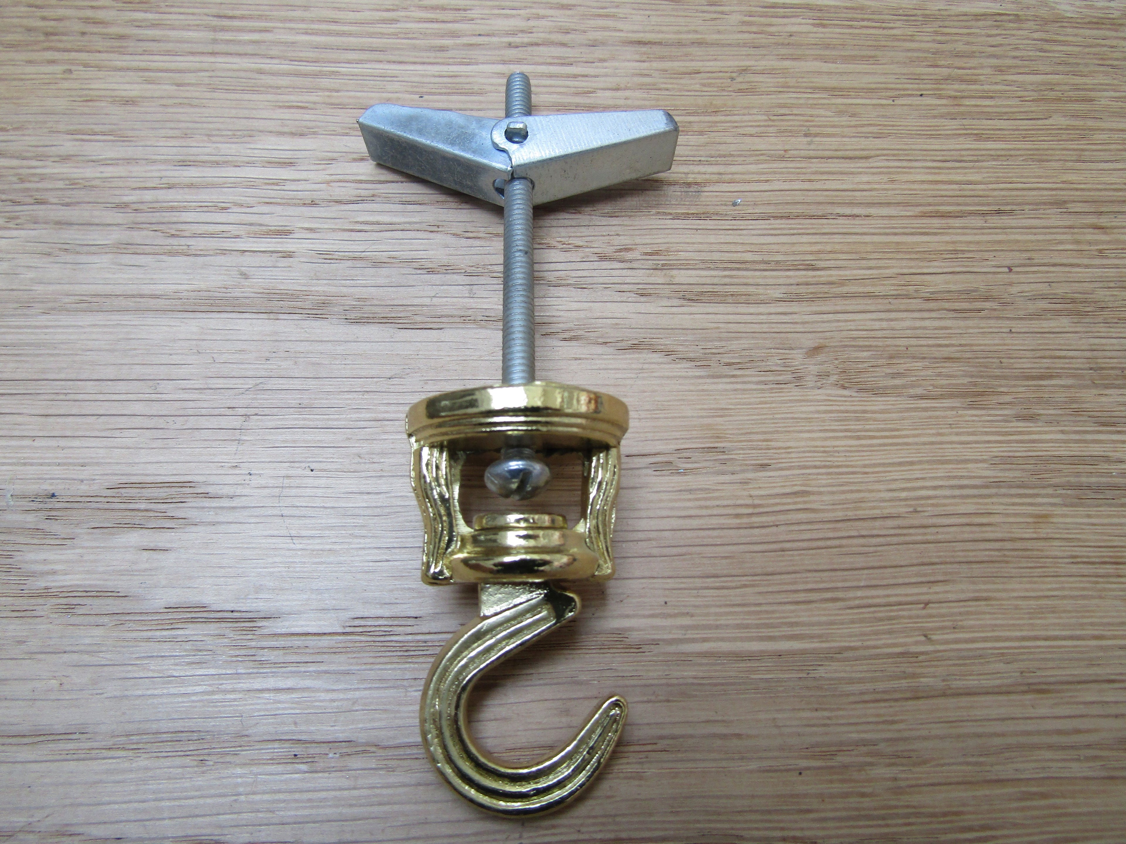 Swivel Ceiling Hook Brass Plated.