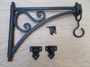 Swivel Hook Shelf Brackets Black Wax.