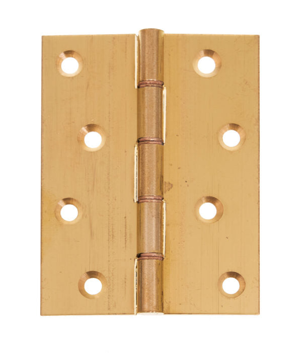 Double Phosphor Bronze Washered Hinge Satin Brass Pack of 2