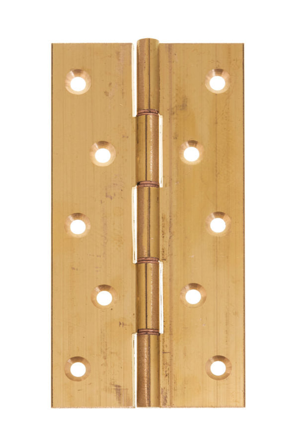 Double Phosphor Bronze Washered Hinge Satin Brass Pack of 2