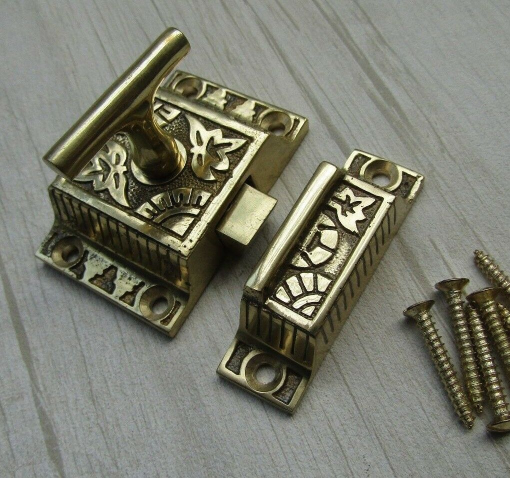 East Lake Cupboard Catch T Pattern Polished Brass.