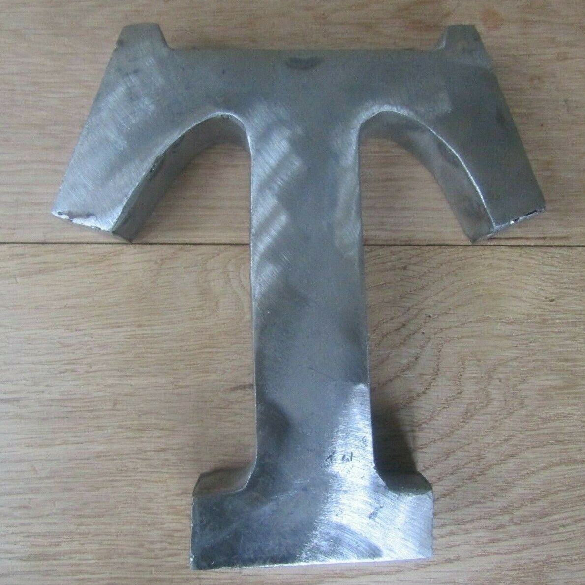 8inch Large Rustic Steel Letter T.