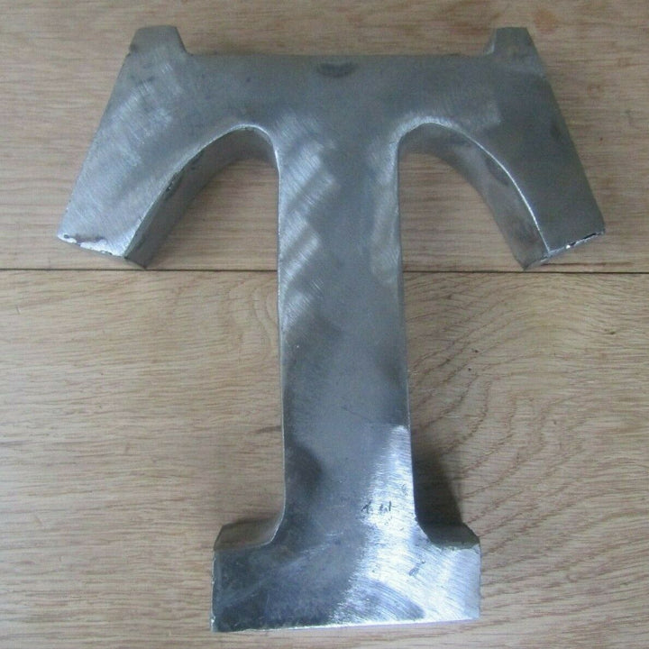 8inch Large Rustic Steel Letter T.