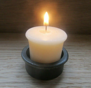 Small Tea Light Holder Rustic Cast Iron.