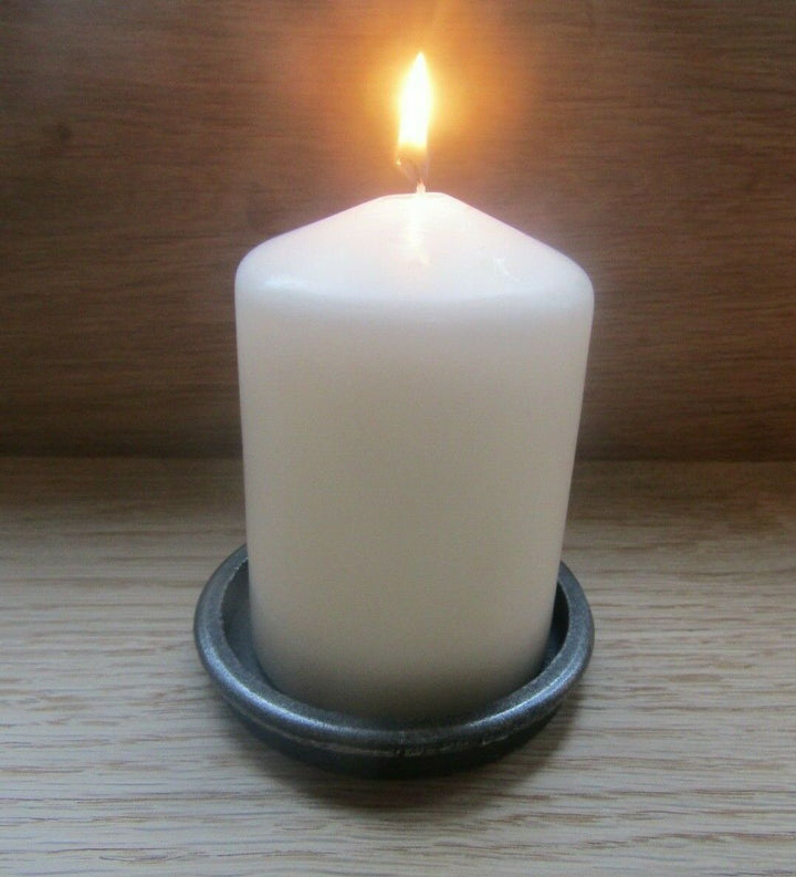 Large Tea Light Candle Holder Rustic Cast Iron.