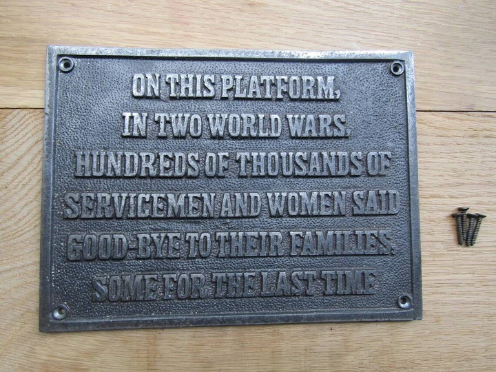 War Memorial Plaque.