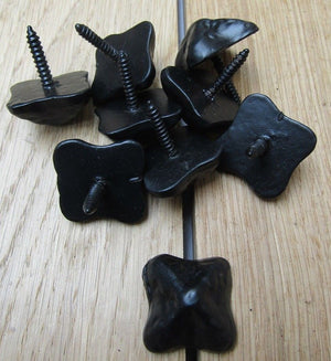 Pack of 10 Door Studs Textured Black Antique.
