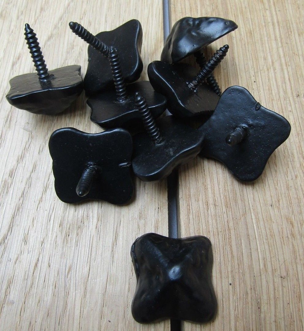 Pack of 10 Door Studs Textured Black Antique.