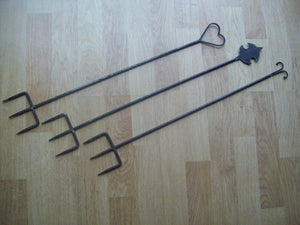 Rustic 24inch Toasting Fork Fleur De Lys.