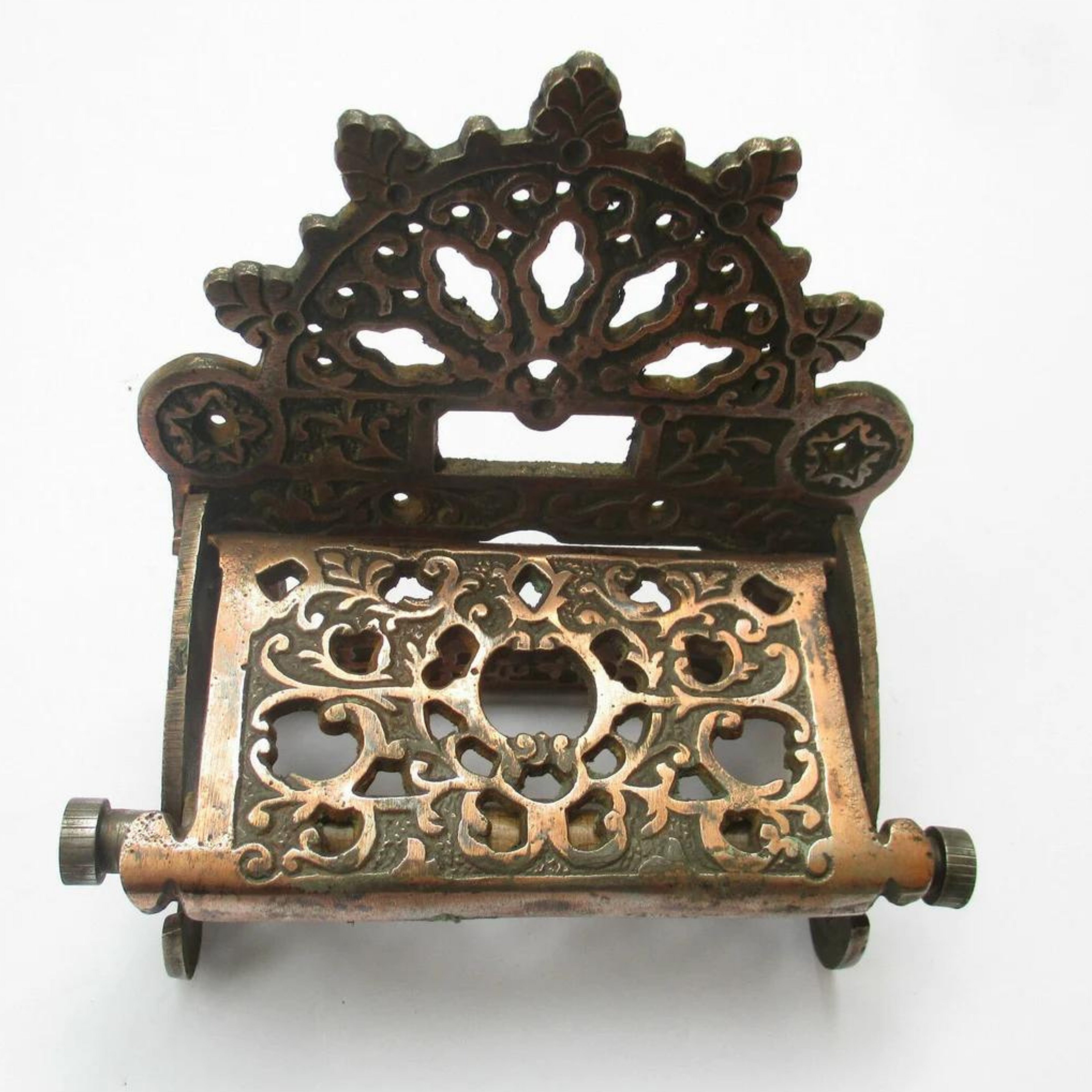 Decorative Toilet Roll Holder Antique Copper.