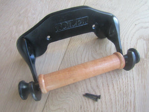Toilet Embossed Toilet Roll Holder Black Antique.