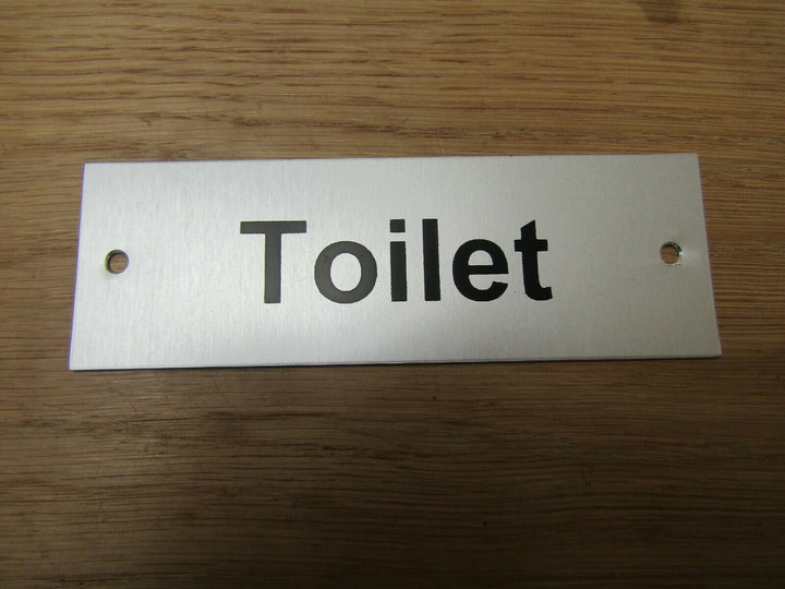 Rectangular Satin Aluminium Toilet Door Sign.