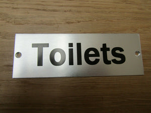 Rectangular Satin Aluminium Toilets Door Sign.