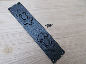 Black Antique Tudor design finger Plate.