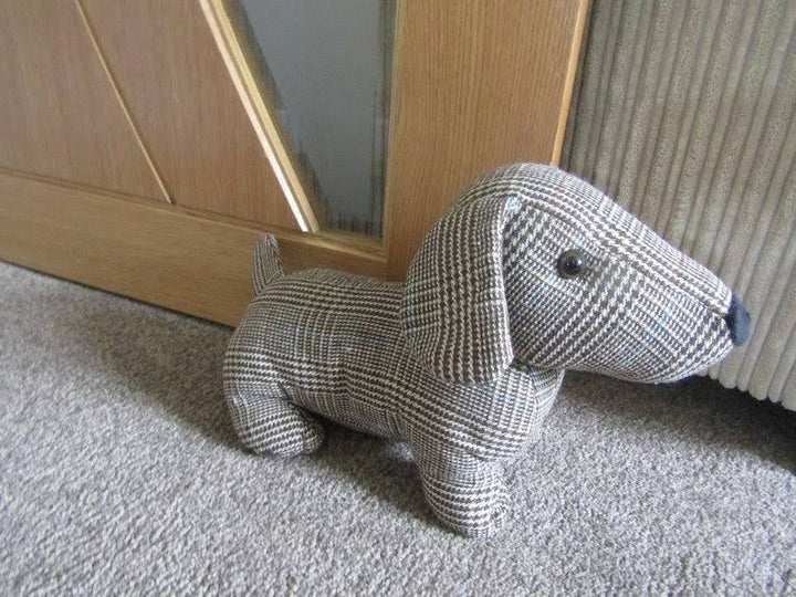 Tweed Dog Door Stopper.