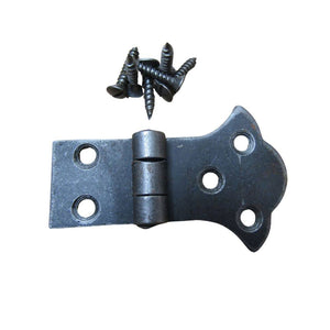 Pair of Unequal Butterfly Hinges antique iron.