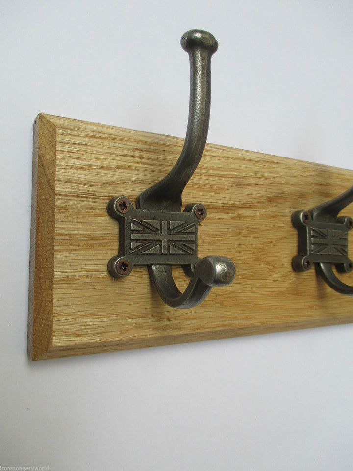 Retro Union Jack 8 Hook Coat Rail 88cm.