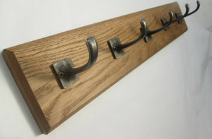 Antique iron Utility 5 Hook Coat Rail 58cm.