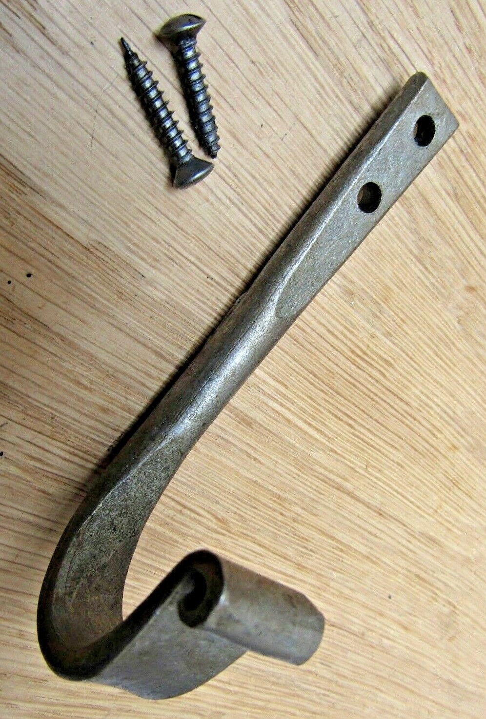 Antique Iron Handforged Utility Scroll End Hook.