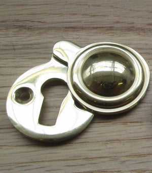Victorian Covered Escutcheon Polished Brass.