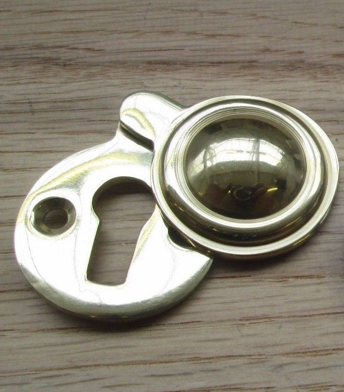 Victorian Covered Escutcheon Polished Brass.