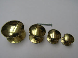 Victorian Cabinet Knob Polished Brass 38mm.