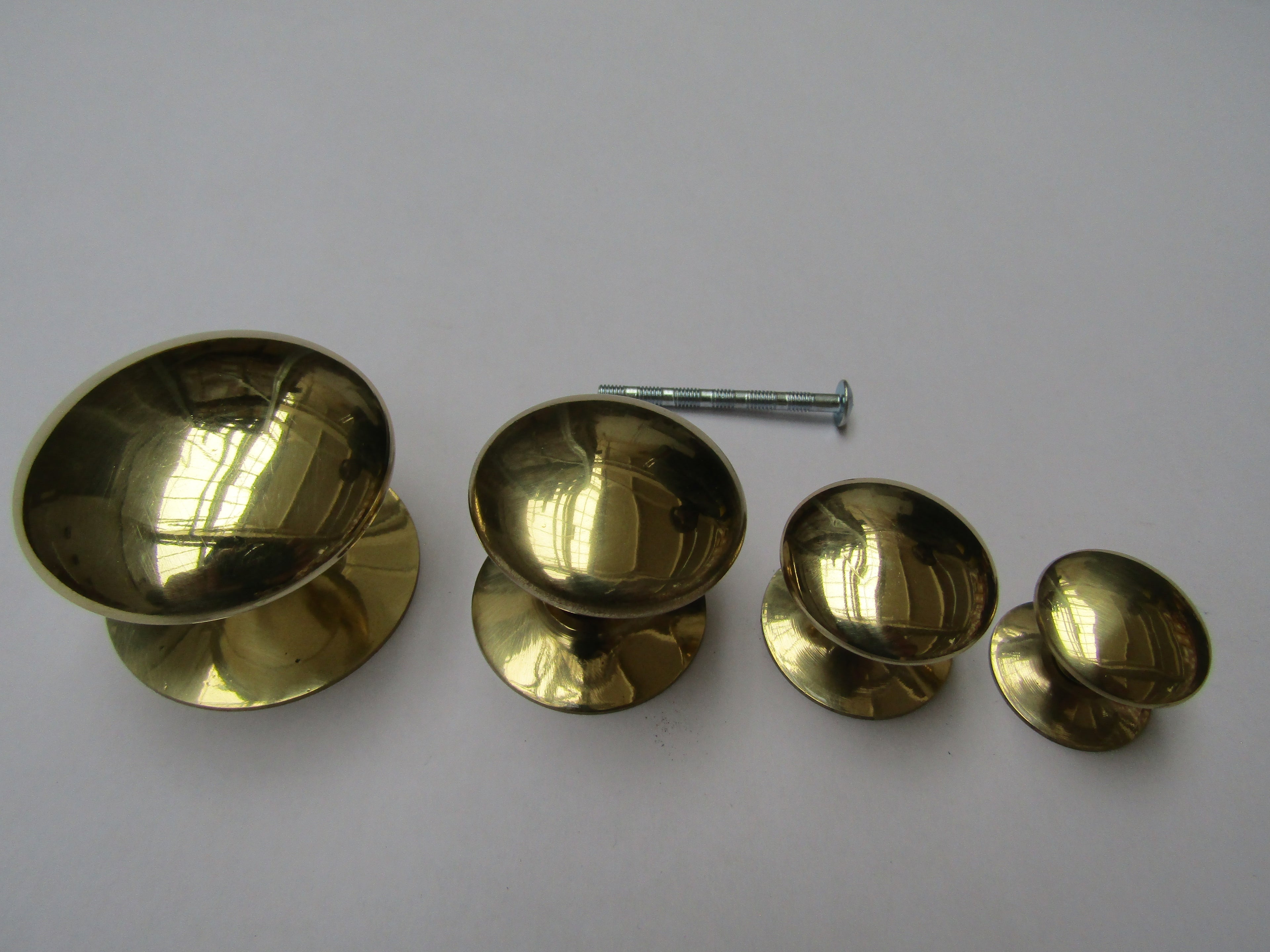 Victorian Cabinet Knob Polished Brass 38mm.