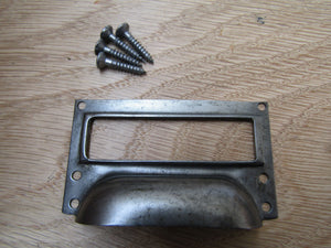 Victorian Steel Filing Cabinet Card Holder antique iron.