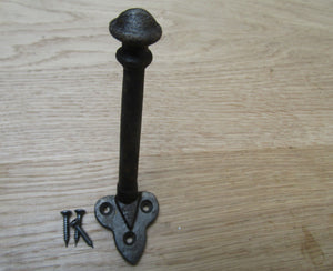 Pack Of 5 Voysey Coat Hooks Antique Iron.