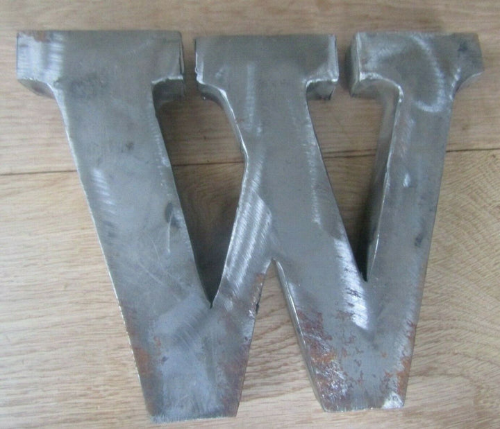 8inch Large Rustic Steel Letter W.