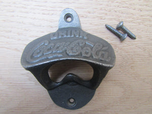 Cast Iron Drink Coca Cola Bottle Opener.