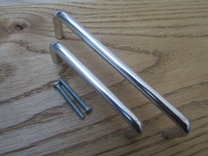 6inch Wardrobe D Pull Handle Polished Aluminium.