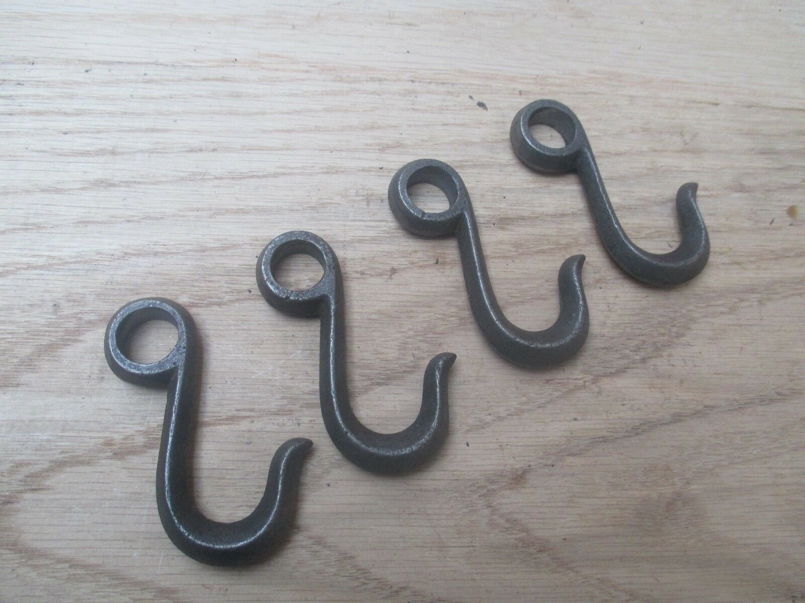 Pack of 4 Vintage wardrobe Rail Hooks.