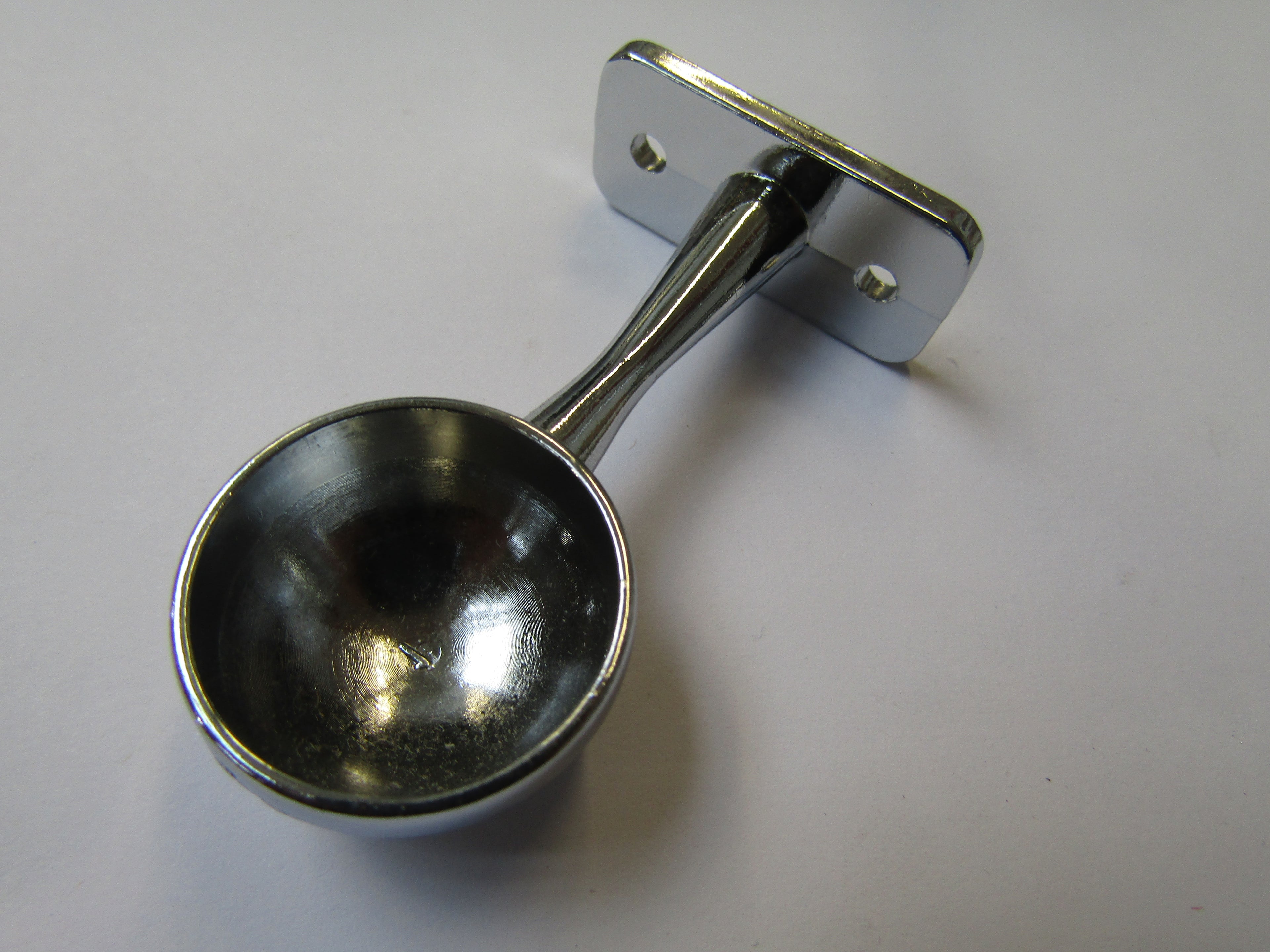 Chrome Retro Wardrobe Fittings End Bracket 25mm.