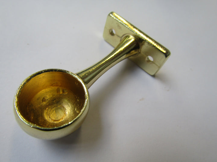 Brass Retro Wardrobe Fittings End Bracket 19mm.