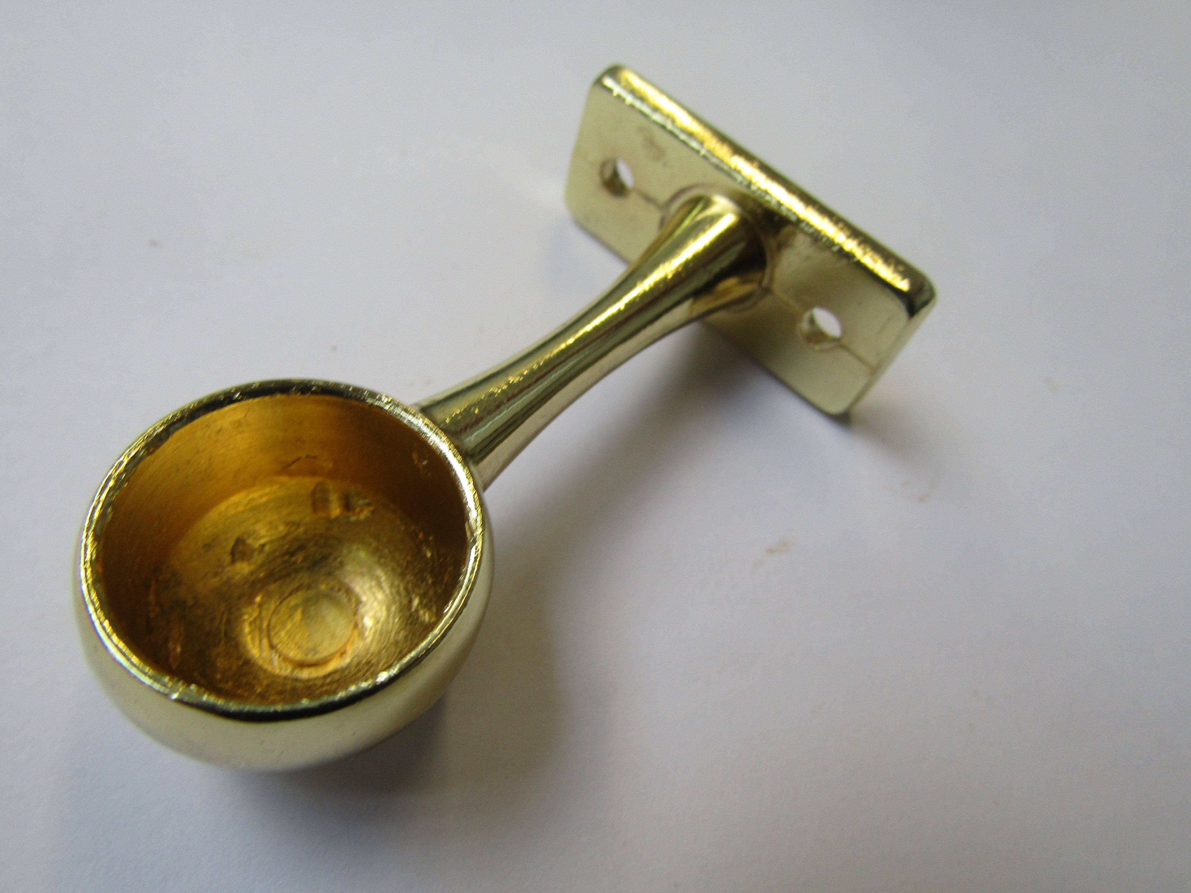Brass Retro Wardrobe Fittings End Bracket 25mm.