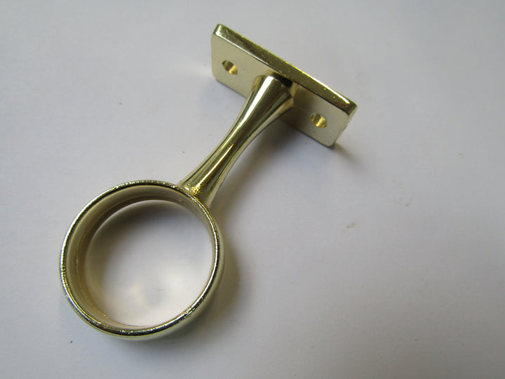 Brass Retro Wardrobe Fittings Centre Bracket 25mm.