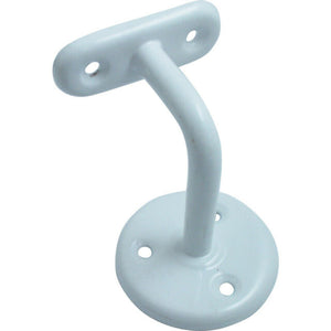 White Steel handrail bracket.