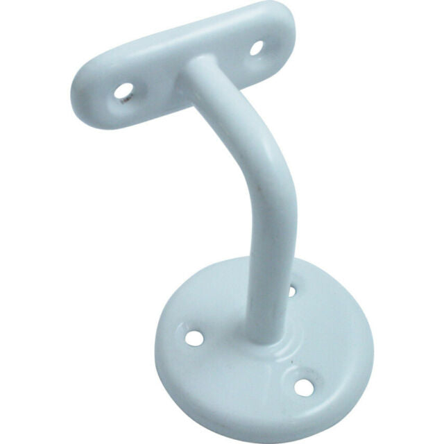 White Steel handrail bracket.