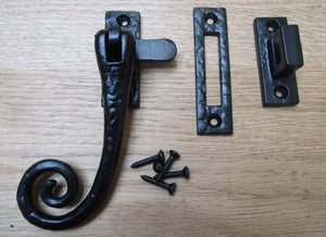 Black Antique Curly Window Fastener.