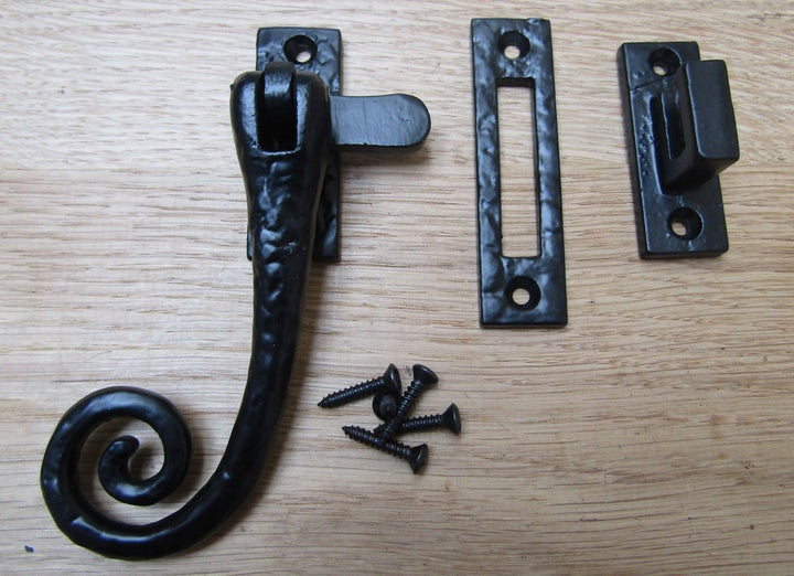 Black Antique Curly Window Fastener.