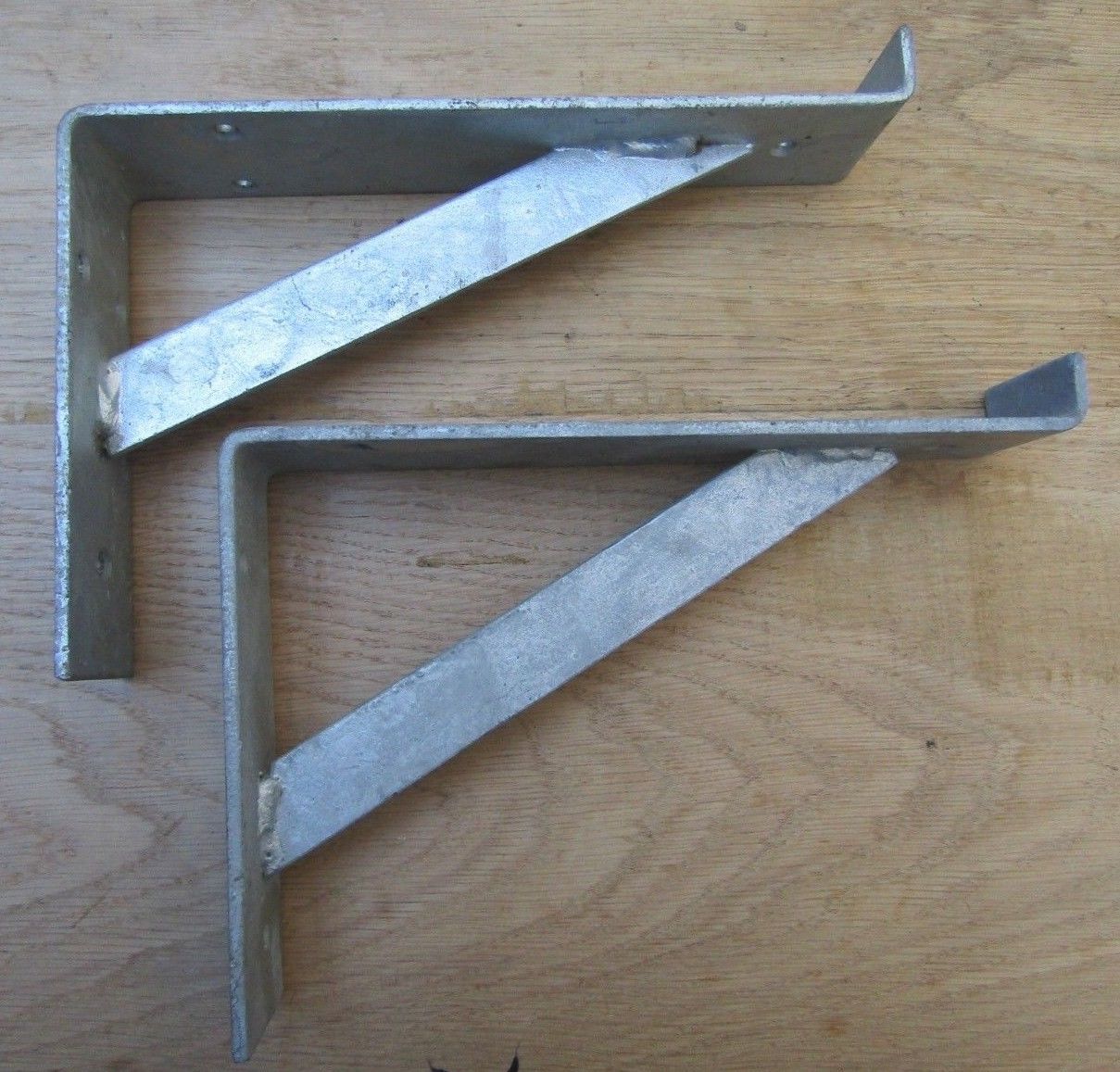 Pair of Window Lipped Shelf Bracket Galvanised.