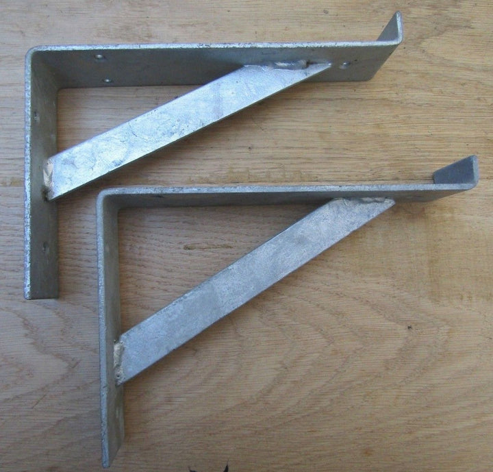 Pair of Window Lipped Shelf Bracket Galvanised.